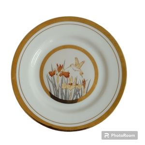 HUMMINGBIRD Plate Decor Vintage Chokin Japan
